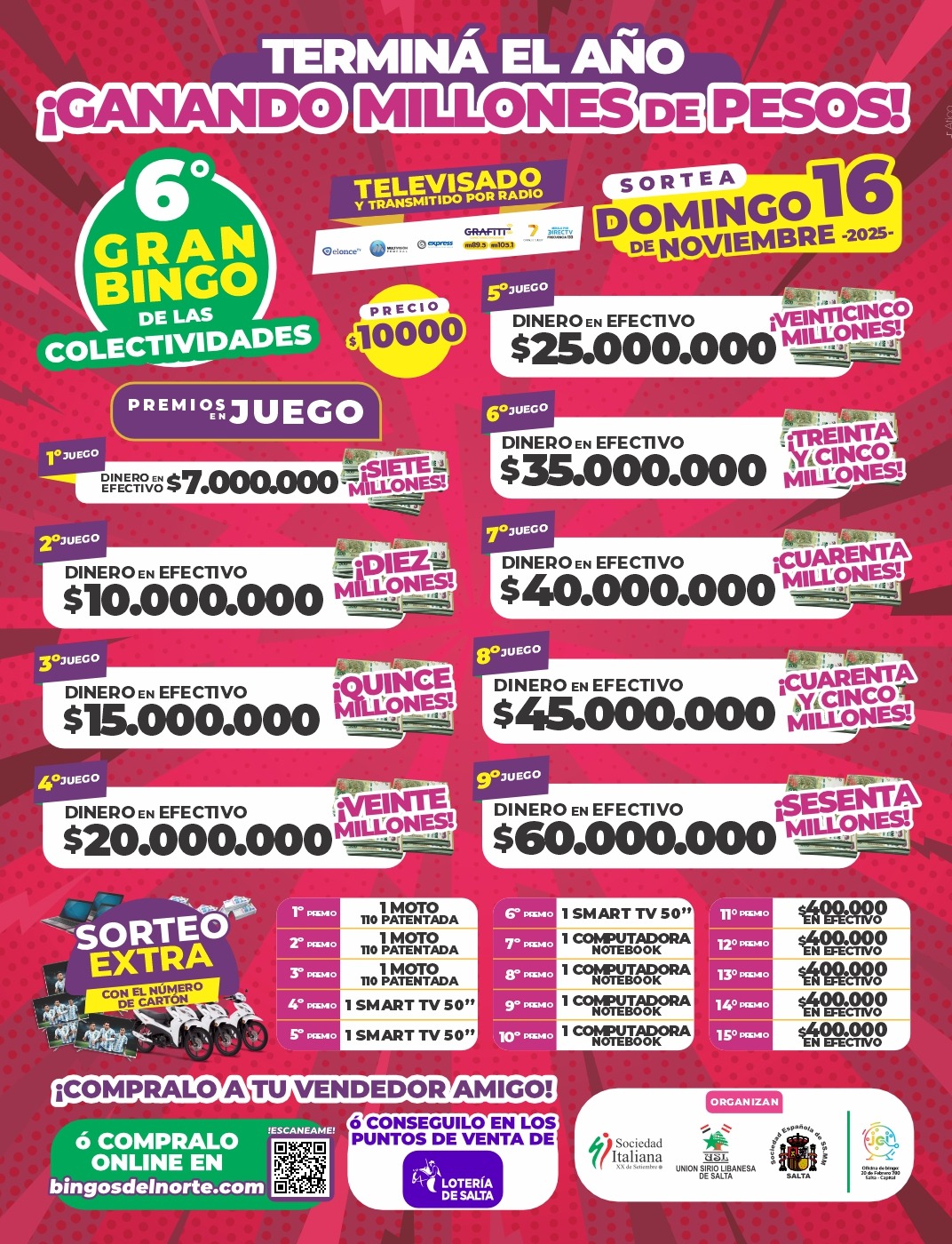 BINGO DE LAS COLECTIVIDADES